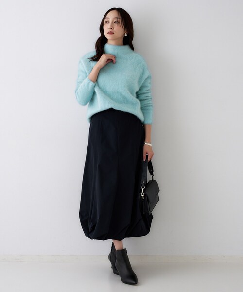 UNTITLED(アンタイトル)の「【大人な品格/ふわふわニット】フォックスカシミヤ コクーンニット(ニット/セーター・レディース・ナチュラル/ブラウン系/ライトグレー/ライトグリーン・00/02/04/44/48)」の13枚目の写真