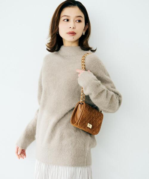 UNTITLED(アンタイトル)の「【大人な品格/ふわふわニット】フォックスカシミヤ コクーンニット(ニット/セーター・レディース・ナチュラル/ブラウン系/ライトグレー/ライトグリーン・00/02/04/44/48)」の15枚目の写真