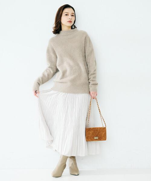 UNTITLED(アンタイトル)の「【大人な品格/ふわふわニット】フォックスカシミヤ コクーンニット(ニット/セーター・レディース・ナチュラル/ブラウン系/ライトグレー/ライトグリーン・00/02/04/44/48)」の16枚目の写真