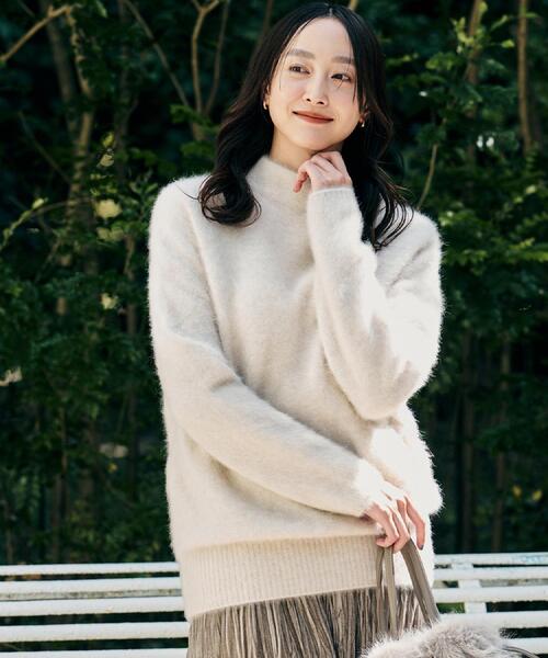UNTITLED(アンタイトル)の「【大人な品格/ふわふわニット】フォックスカシミヤ コクーンニット(ニット/セーター・レディース・ナチュラル/ブラウン系/ライトグレー/ライトグリーン・00/02/04/44/48)」の22枚目の写真