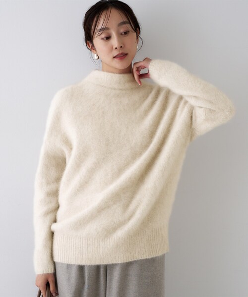 セール】【大人な品格/ふわふわニット】フォックスカシミヤ コクーン