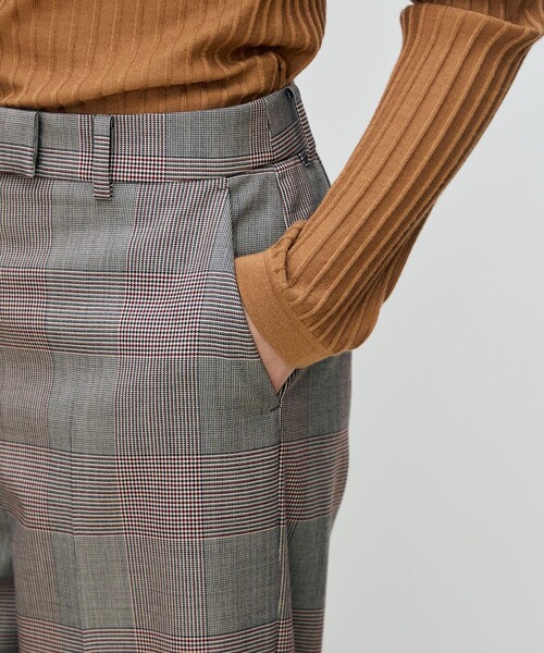 TOMORROWLAND collection（トゥモローランドコレクション）の「マルチグレンチェック ストレートパンツ（その他パンツ・レディース・ブラウン系その他・36/34）」の9枚目の写真