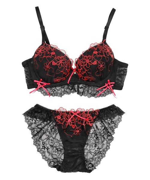セール】下着セット レディース セットアップ 刺繍 レース ダブル