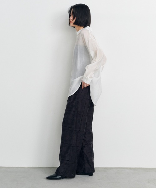 Shelly island（シェリーアイランド）の「総刺繍シアーパンツ（その他パンツ・レディース・ホワイト/ブラック・FREE）」の8枚目の写真