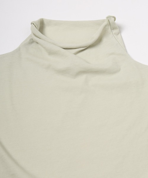 RYU(リュー)の「high twist jersey t-neck top(Tシャツ/カットソー・メンズ・ミント/ブラック・1/2)」の4枚目の写真