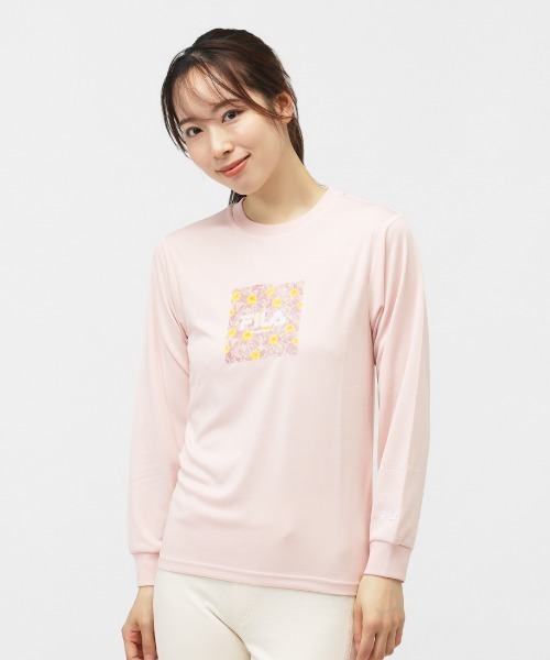FILA（フィラ）の「【別注】フィラ FILA レディース機能Tシャツ 限定コラボ（Tシャツ/カットソー・レディース・ベビーピンク/ブラック/ネイビー・M/L）」の3枚目の写真