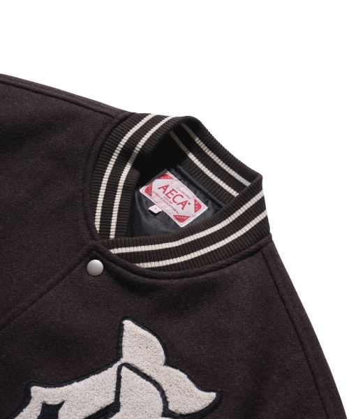 AECA(エイカ)の「DOUBLE A WOOL VARSITY JACKET-BROWN(スタジャン・レディース・その他・MEDIUM/LARGE/SMALL)」の9枚目の写真