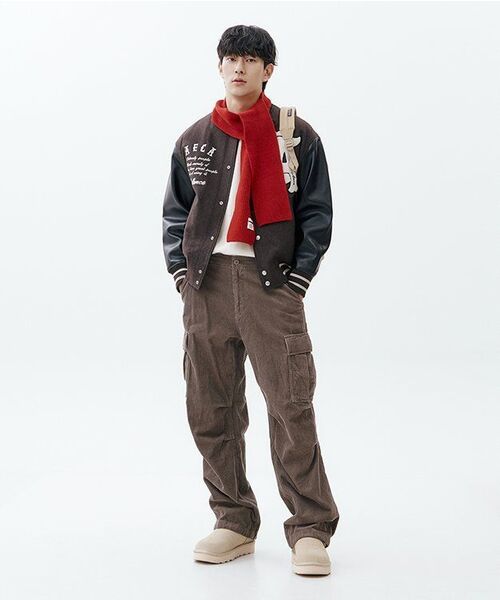 AECA(エイカ)の「DOUBLE A WOOL VARSITY JACKET-BROWN(スタジャン・レディース・その他・MEDIUM/LARGE/SMALL)」の2枚目の写真