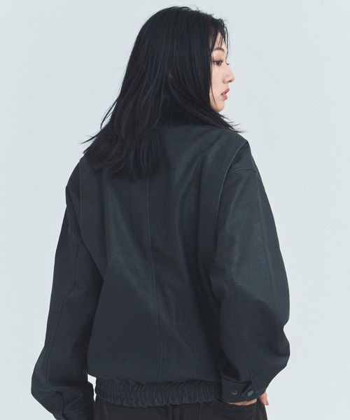 JACKROSE(ジャックローズ)の「JE-ビンテージPU 衿ファー脱着フライトブルゾン(ブルゾン・メンズ・ブラック/ブラウン・M/L)」の10枚目の写真