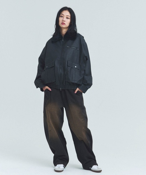 JACKROSE(ジャックローズ)の「JE-ビンテージPU 衿ファー脱着フライトブルゾン(ブルゾン・メンズ・ブラック/ブラウン・M/L)」の11枚目の写真