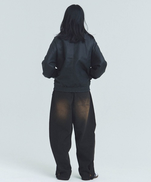 JACKROSE(ジャックローズ)の「JE-ビンテージPU 衿ファー脱着フライトブルゾン(ブルゾン・メンズ・ブラック/ブラウン・M/L)」の17枚目の写真