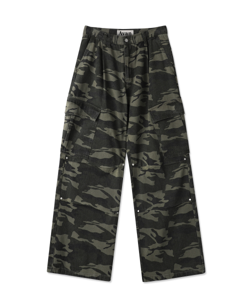 AVANDRESS（アバンドレス ）の「Side Big Cargo Pants LIGHT CAMO（デニムパンツ・レディース・ライトカーキ・SMALL/MEDIUM/LARGE/X-SMALL/XX-SMALL）」の16枚目の写真