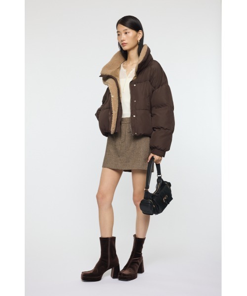 MOUSSY(マウジー)の「CENTER PRESSED ミニスカート(スカート・レディース・チャコールグレー/ブラウン・1/2)」の5枚目の写真