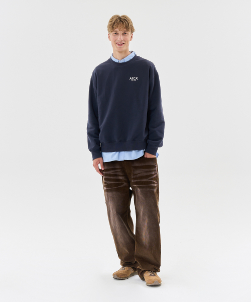 AECA（エイカ）の「AECA SIGNATURE SWEAT SHIRT-NAVY（スウェット・レディース・その他・LARGE/X-LARGE/SMALL/MEDIUM）」の12枚目の写真