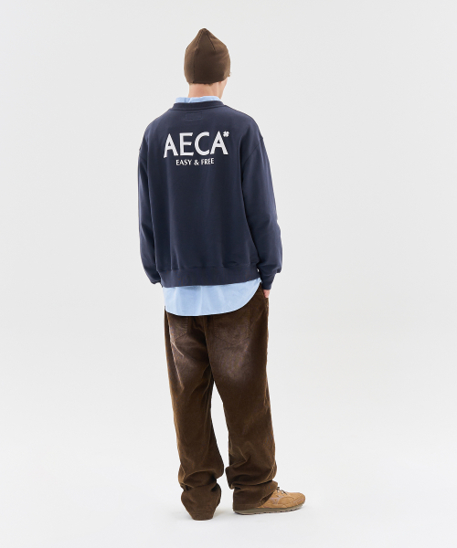 AECA（エイカ）の「AECA SIGNATURE SWEAT SHIRT-NAVY（スウェット・レディース・その他・LARGE/X-LARGE/SMALL/MEDIUM）」の9枚目の写真