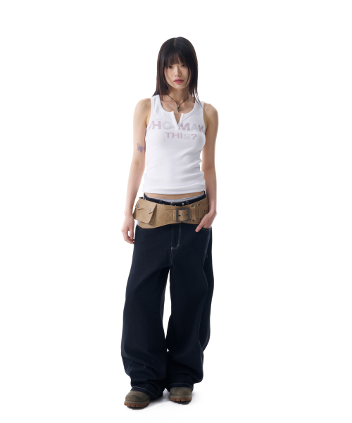 AAKAM（アーカム）の「Leather Mixed Cotton Pants (Black)（その他パンツ・レディース・その他・2/1）」の6枚目の写真