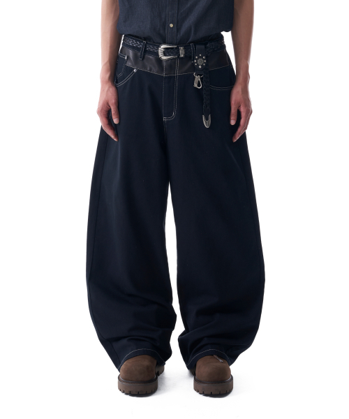 AAKAM（アーカム）の「Leather Mixed Cotton Pants (Black)（その他パンツ・レディース・その他・2/1）」の8枚目の写真