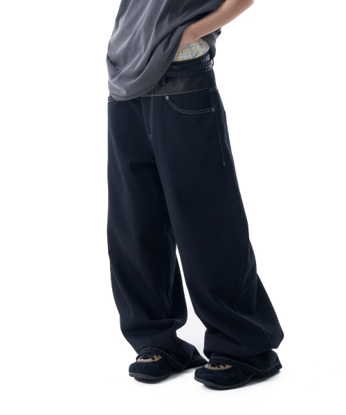 AAKAM（アーカム）の「Leather Mixed Cotton Pants (Black)（その他パンツ・レディース・その他・2/1）」の10枚目の写真