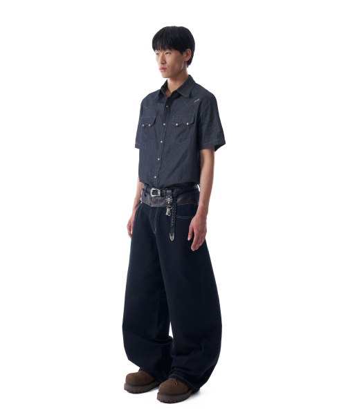 AAKAM（アーカム）の「Leather Mixed Cotton Pants (Black)（その他パンツ・レディース・その他・2/1）」の12枚目の写真