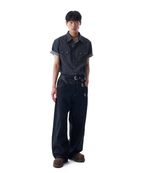 AAKAM（アーカム）の「Leather Mixed Cotton Pants (Black)（その他パンツ・レディース・その他・2/1）」の13枚目の写真