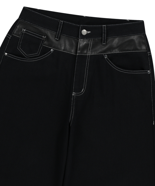 AAKAM（アーカム）の「Leather Mixed Cotton Pants (Black)（その他パンツ・レディース・その他・2/1）」の18枚目の写真