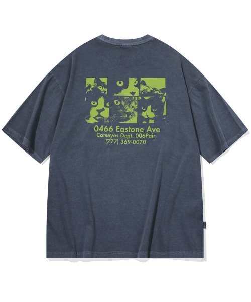 CPGN STUDIO(コンパーニョ)の「キャッツアイピグメント半袖Tシャツダークブルー(Tシャツ/カットソー・レディース・その他・MEDIUM/LARGE)」の1枚目の写真