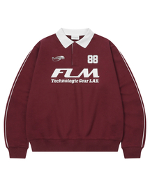 F.ILLUMINATE（フィルミネイト）の「FLM ビッグロゴスウェットシャツ-ワイン（スウェット）」