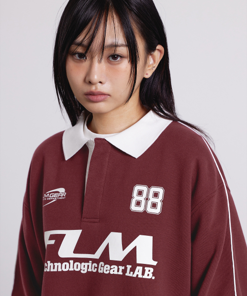 F.ILLUMINATE(フィルミネイト)の「FLM ビッグロゴスウェットシャツ-ワイン(スウェット・レディース・その他・LARGE/SMALL/MEDIUM)」の3枚目の写真