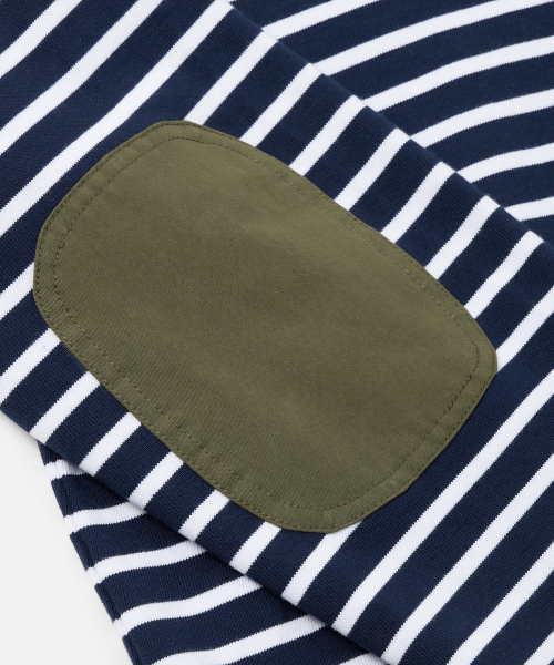 FRIZMWORKS(フリズムワークス)の「PATCH STRIPE BOAT NECK 004 _ NAVY(Tシャツ/カットソー・メンズ・その他・SMALL/MEDIUM/LARGE/X-LARGE)」の7枚目の写真