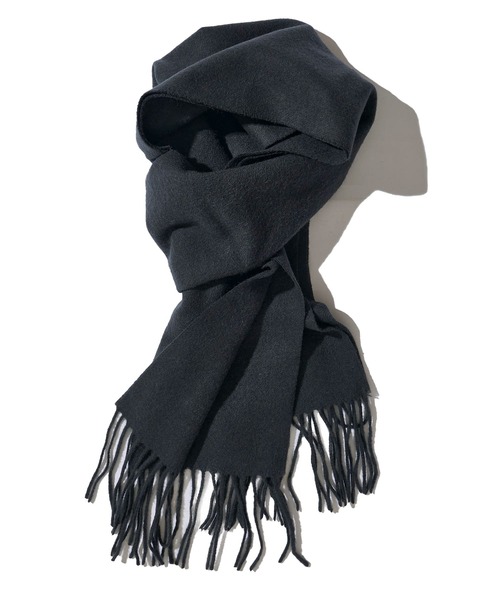 TETE HOMME（テットオム）の「【WEB限定】カシミア混 ソリッドマフラー（マフラー・メンズ・ブラック/ワイン/グレー/ブルー・FREE）」の2枚目の写真