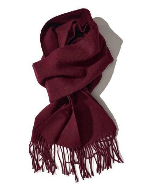 TETE HOMME（テットオム）の「【WEB限定】カシミア混 ソリッドマフラー（マフラー・メンズ・ブラック/ワイン/グレー/ブルー・FREE）」の4枚目の写真