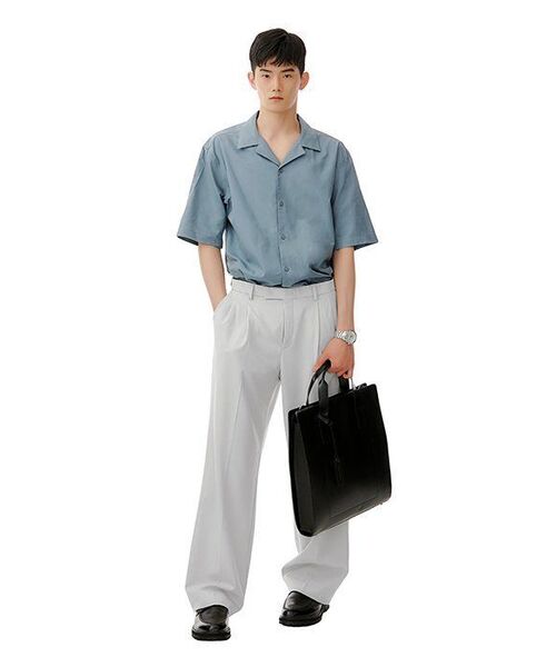 MUSINSA STANDARD(ムシンサスタンダード)の「リアルワイドヒドゥンバンディングスラックス【ダスティクリーム】(スラックス・メンズ・その他・29/30/31/33/26/27/28/40/38/42/36/34/32)」の14枚目の写真