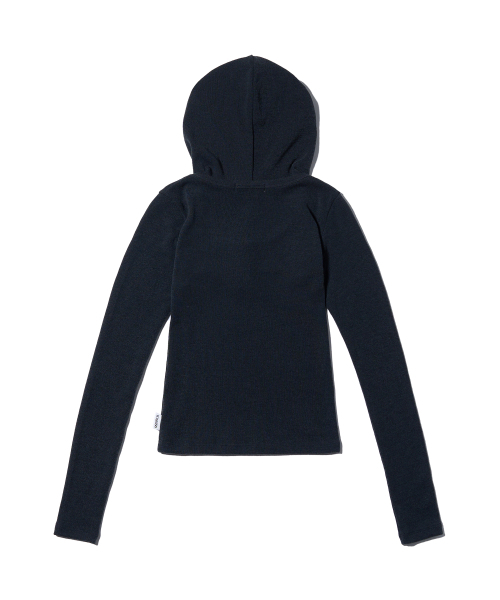 YOUHEE（ユヒ）の「STUD DETAILED HOODIE LONG SLEEVE CHARCOAL（パーカー・レディース・その他・SMALL/MEDIUM）」の4枚目の写真