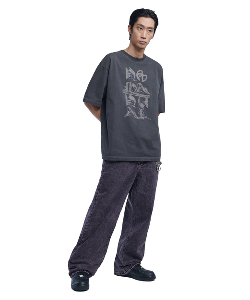 NOMANUAL(NOMANUAL)の「SEMIWIDE DENIM PANTS - DEEP PURPLE(デニムパンツ・レディース・その他・LARGE/MEDIUM/SMALL/X-SMALL)」の4枚目の写真