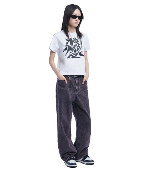 NOMANUAL(NOMANUAL)の「SEMIWIDE DENIM PANTS - DEEP PURPLE(デニムパンツ・レディース・その他・LARGE/MEDIUM/SMALL/X-SMALL)」の5枚目の写真