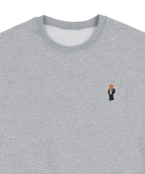 GRAVER（グレーバー）の「[UNISEX]タトゥードッグ刺繍ペリトマンツーマン_グレー（スウェット・レディース・グレー・LARGE/MEDIUM/X-LARGE）」の3枚目の写真