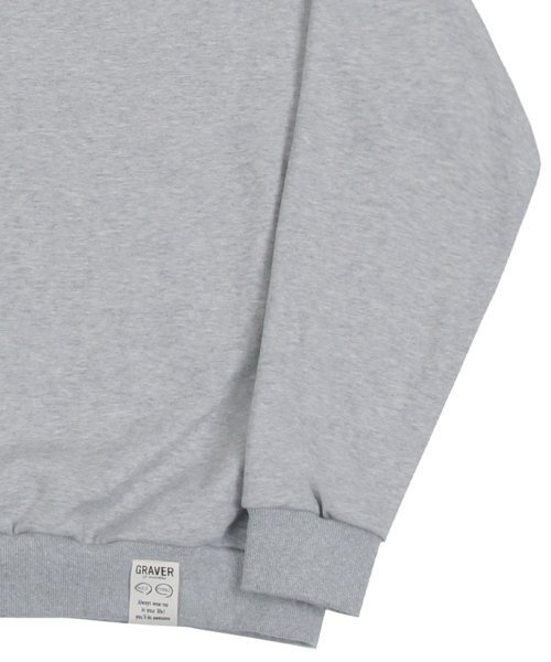 GRAVER（グレーバー）の「[UNISEX]タトゥードッグ刺繍ペリトマンツーマン_グレー（スウェット・レディース・グレー・LARGE/MEDIUM/X-LARGE）」の4枚目の写真