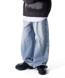 Laser Washed Denim Pants (Sky Blue)