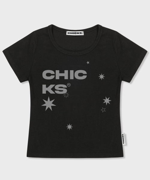 CHICKS（チックス）の「アンバランスティラ スリムフィット 半袖Tシャツ ブラック（Tシャツ/カットソー・レディース・ブラック・FREE）」の2枚目の写真