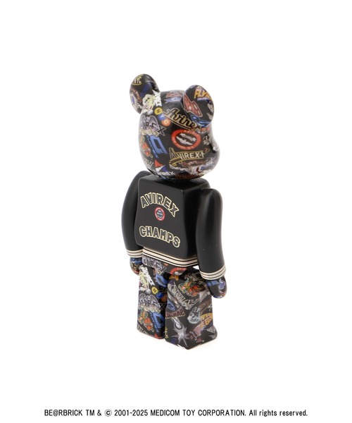 AVIREX（アヴィレックス）の「BE@RBRICK AVIREX 50th VARSITY 100％ & 400％ /ベアブリック アヴィレックス50th バーシティー（フィギュア・メンズ・ブラック・FREE）」の13枚目の写真
