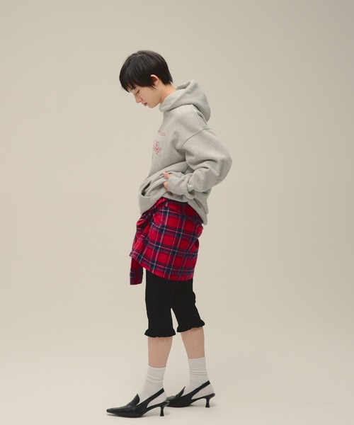 eL（エル）の「【eL】2Way Check Big Collar Shirt/613131（シャツ/ブラウス・レディース・レッド系その他/グリーン系その他・FREE）」の9枚目の写真