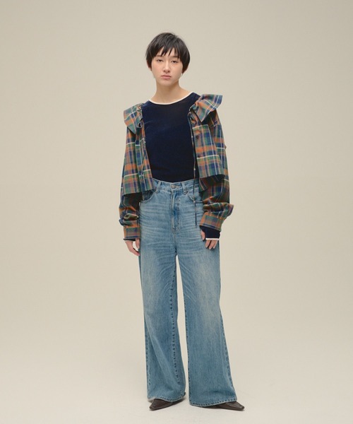 eL（エル）の「【eL】2Way Check Big Collar Shirt/613131（シャツ/ブラウス・レディース・レッド系その他/グリーン系その他・FREE）」の16枚目の写真