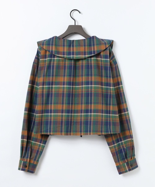 eL（エル）の「【eL】2Way Check Big Collar Shirt/613131（シャツ/ブラウス・レディース・レッド系その他/グリーン系その他・FREE）」の22枚目の写真