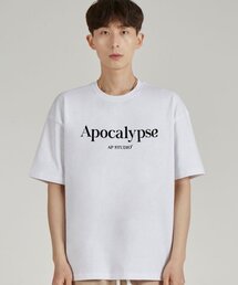 アポカリプス ラウンドネック 15番手 綿 半袖Tシャツ_ホワイト