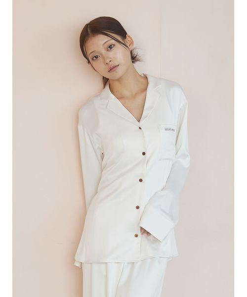 gelato pique（ジェラートピケ）の「裏起毛サテンシャツ（ルームウェア