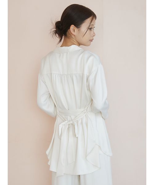 セール】裏起毛サテンシャツ（ルームウェア/パジャマ）｜gelato pique