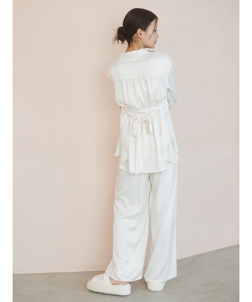 セール】裏起毛サテンシャツ（ルームウェア/パジャマ）｜gelato pique