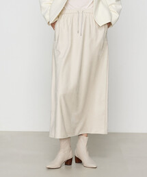 Gabardine K.T | 〔 +サイズ 〕 スエード調ジャージ スエードセミタイトスカート(スカート)