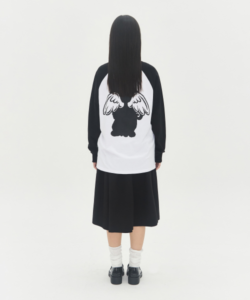 Video Jockey（ビデオジョッキー）の「アプティアバティ LS ラグランTシャツ [ホワイト]（Tシャツ/カットソー・レディース・ホワイト・MEDIUM）」の4枚目の写真