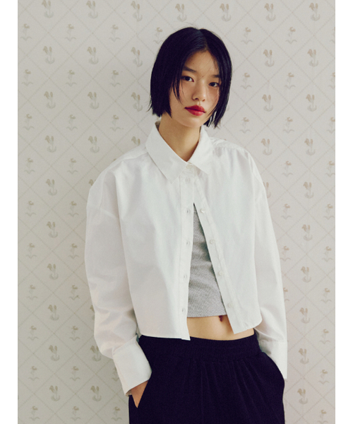RMRN(アルエームアルエヌ)の「R CLASSIC CROP SHIRT(シャツ/ブラウス・レディース・ホワイト/スカイブルー/ベージュ・FREE)」の8枚目の写真